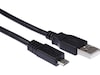 USB-A til USB Micro-B kabel 1m (sort) USB-kabler