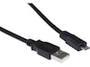 USB-A til USB Micro-B kabel 0,5m (sort) USB-kabler
