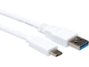 USB-A til USB-C kabel 2m (hvid) USB-kabler