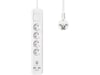 Andersson ELS 5.0 -  4 way with switch, USB 5V 2.1A, 1,5m White Forlængerkabel & strømskinne