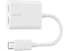 Belkin USB-C Audio + Charge Adapter (hvid) Kabeladaptere og overgange
