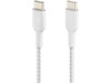 Belkin USB-C flettet opladningskabel 2m, 2-pak (hvid) USB-kabler