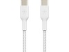 Belkin USB-C flettet opladningskabel 2m, 2-pak (hvid) USB-kabler