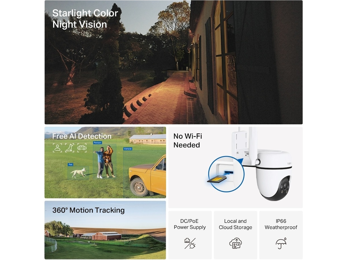 Tapo C501GW 4G overvågningskamera Overvågningskameraer