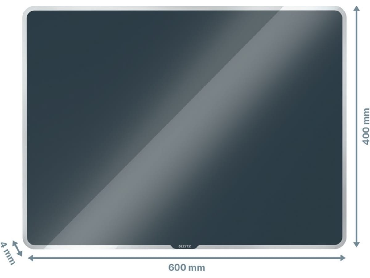 Leitz Cosy Glastavle - magnetisk whiteboardtavle 60x40 cm - fløjlsgrå Whiteboards