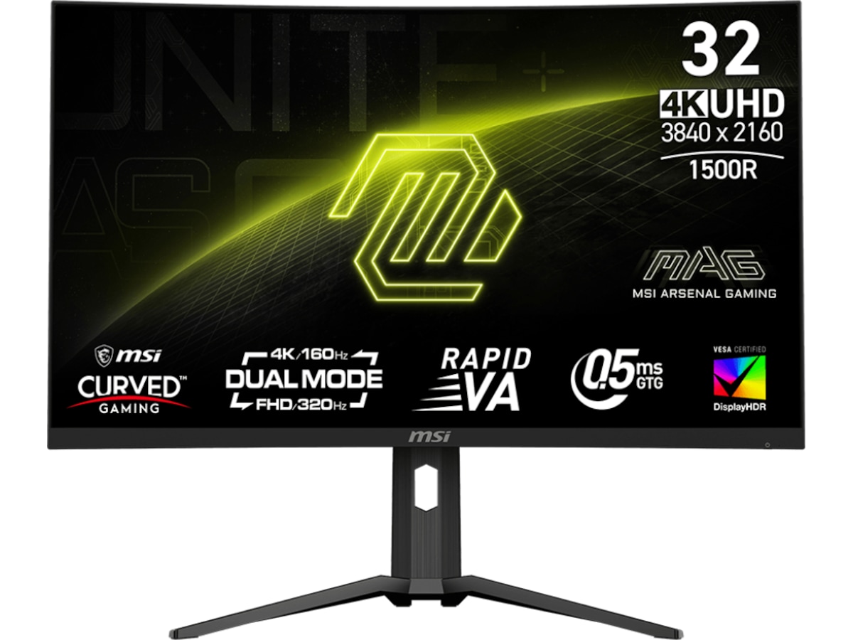 MSI 32" 4K curved gamingskærm MAG 321CUPDF Gamingskærme