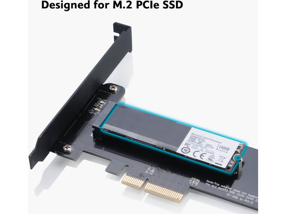 Akasa M.2 SSD to PCIe adapter card Tilbehør