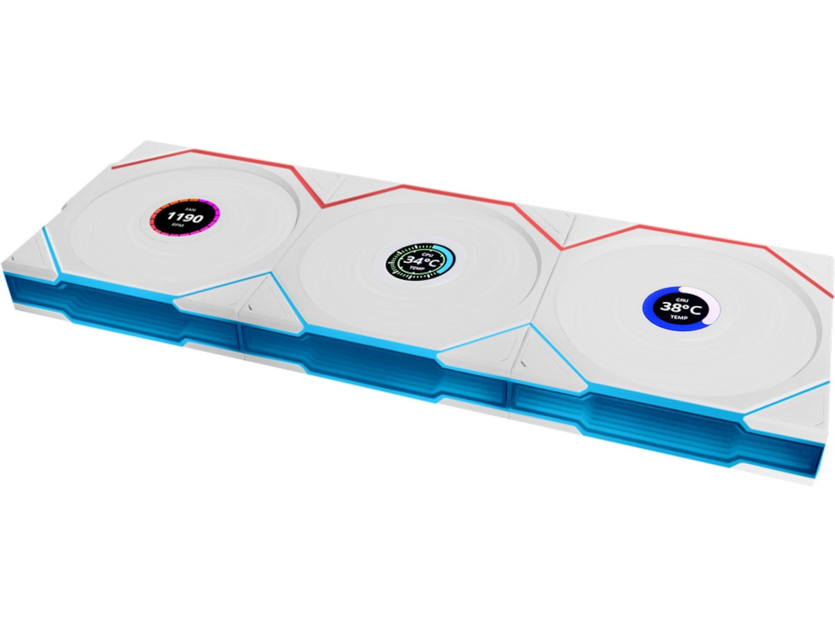 Lian Li UNI FAN TL Wireless LCD Reverse 3pk (sort) Blæsere