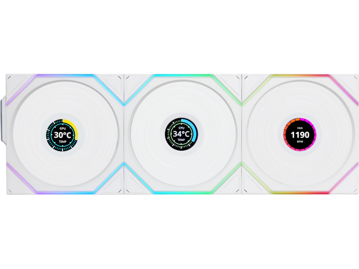 Lian Li UNI FAN TL Wireless LCD Reverse 3pk (sort) Blæsere