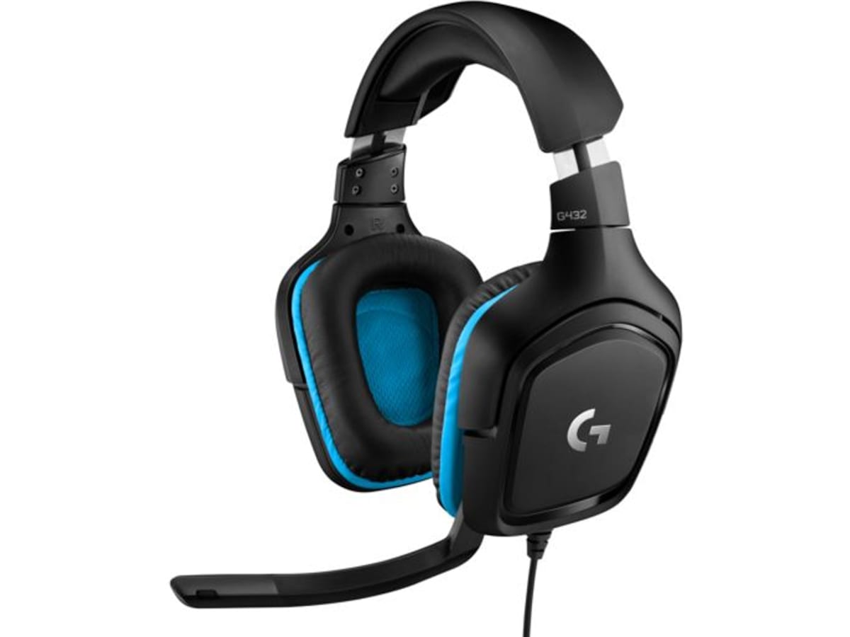 Logitech G432 Gaming Headset (sort/blå) Gamingheadset