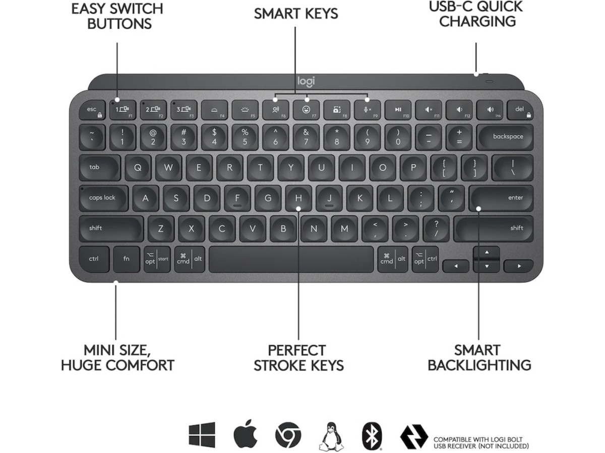 Logitech MX Keys Mini for Business - Graphite Keyboards