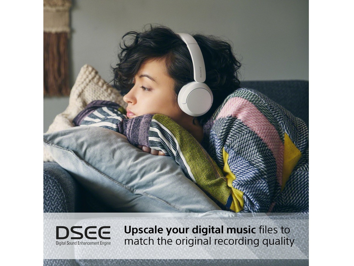 Sony WH-CH520 trådløse høretelefoner, On-Ear (hvid) Høretelefoner