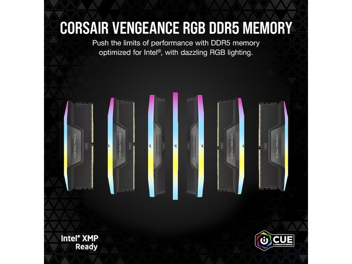 Corsair Vengeance RGB DDR5 5600MHz 96GB (sort) Hukommelse (RAM)