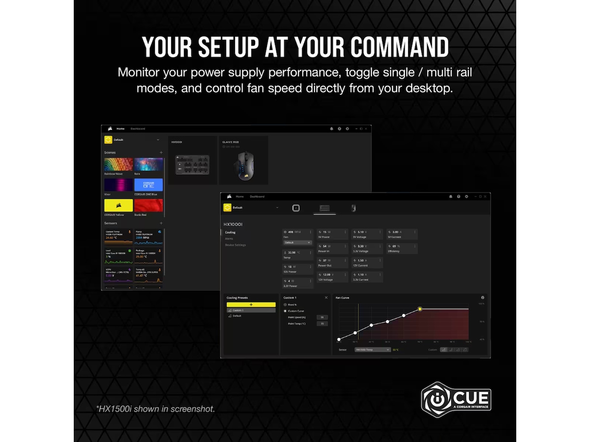 Corsair HXi Series HX1000i 1000W PSU Strømforsyninger