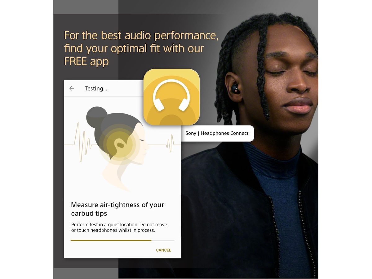 Sony WF-1000XM5 Trådløse Høretelefoner, Earbuds (sort) In-ear høretelefoner