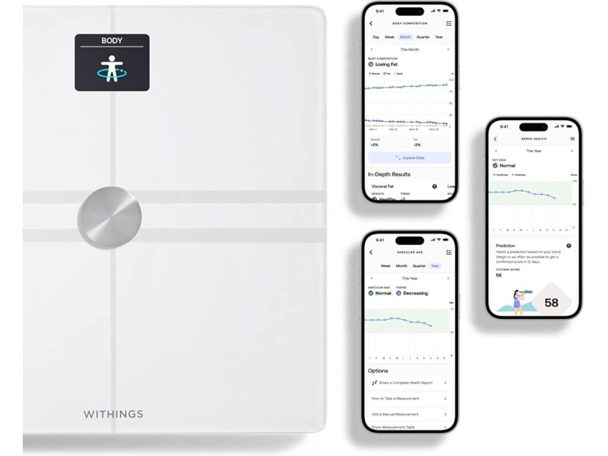 Withings Body Comp Wi-Fi smart badevægt (hvid) Badevægte
