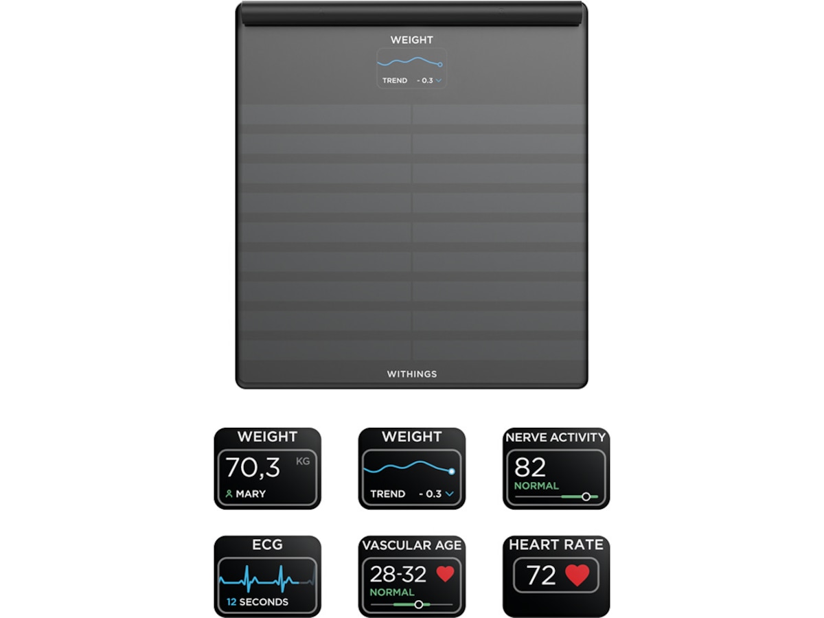 Withings Body Scan smart badevægt (sort) Badevægte