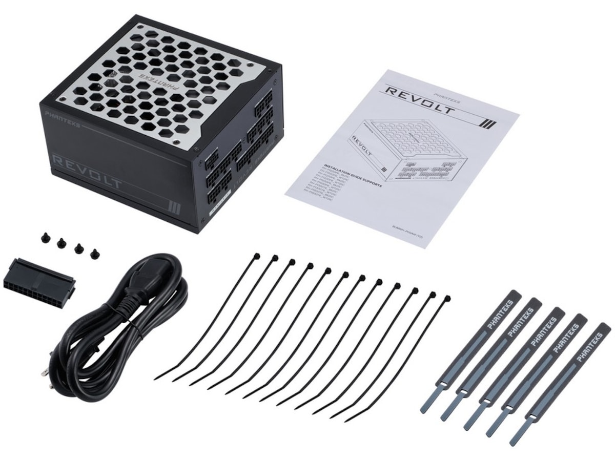Phanteks Revolt 1000W Platinum PSU (sort) Strømforsyninger