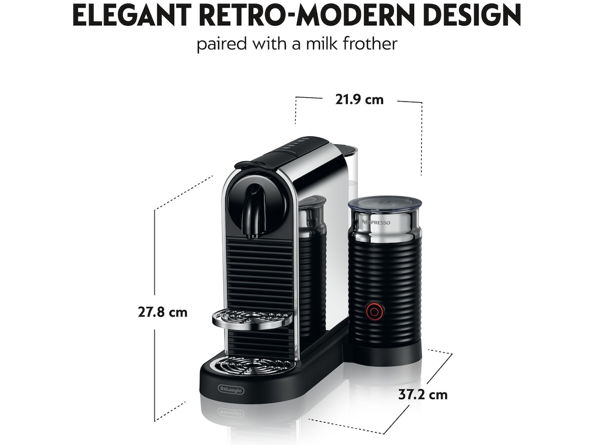 Nespresso CitiZ & Milk by De'Longhi kapselmaskine (sort) Kapselmaskiner