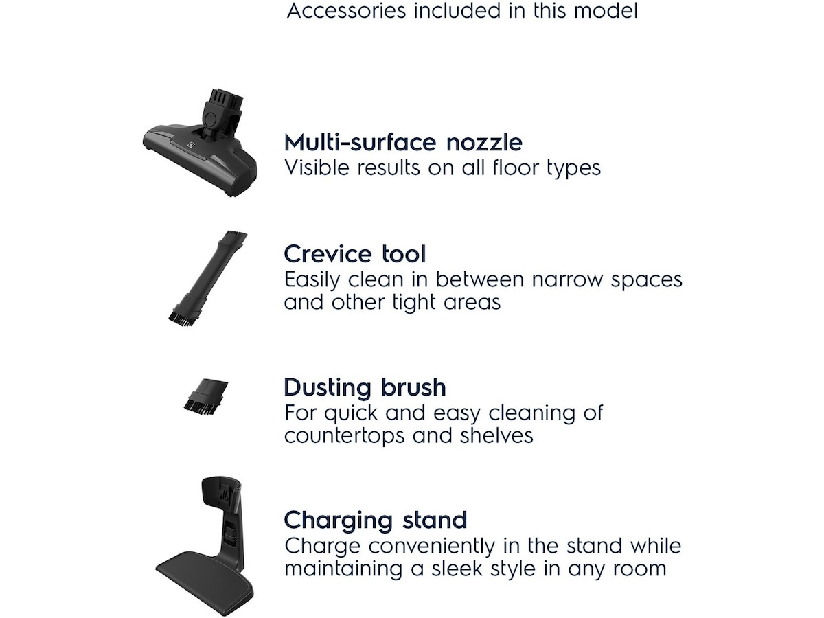 Electrolux Clean 500 Trådløs støvsuger (grå) Ledningsfrie støvsugere