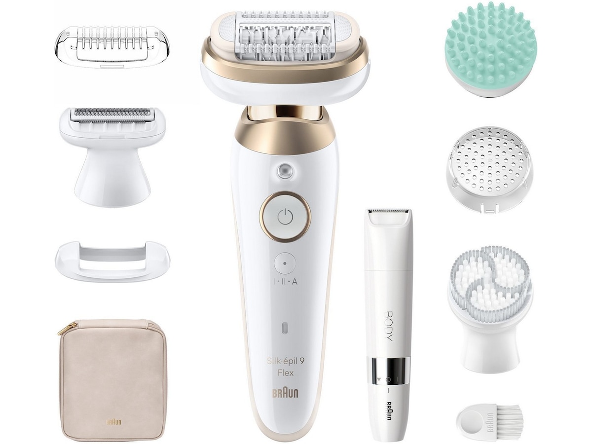 Braun Silk-épil 9 Flex 3S SkinSpa Epilator SES9-481 (hvid/guld) Epilator & IPL-hårfjerning