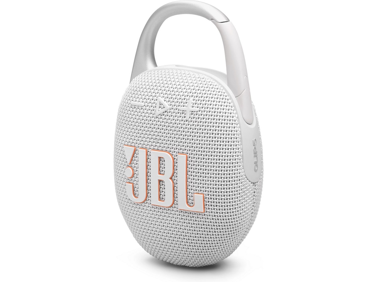 JBL Clip 5 Trådløs bluetooth højtaler (hvid) Trådløs / Bluetooth højttaler