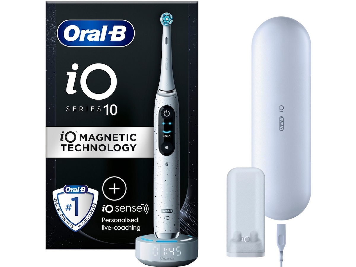 Oral-B iO 10 elektrisk tandbørste (hvid stjernestøv) Elektriske tandbørster