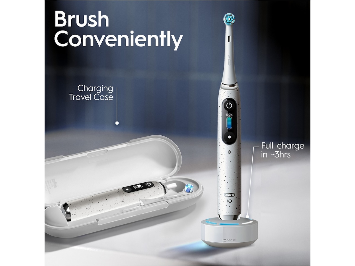 Oral-B iO 10 elektrisk tandbørste (hvid stjernestøv) Elektriske tandbørster