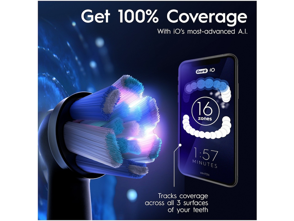 Oral-B iO 10 elektrisk tandbørste (hvid stjernestøv) Elektriske tandbørster