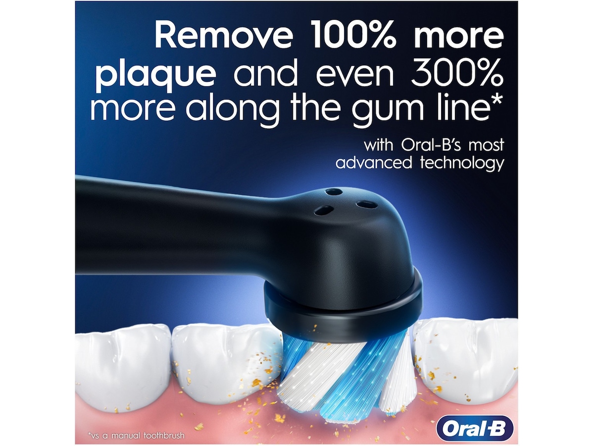 Oral-B iO 9 Duo elektriske tandbørster (sort & lys pink) Elektriske tandbørster