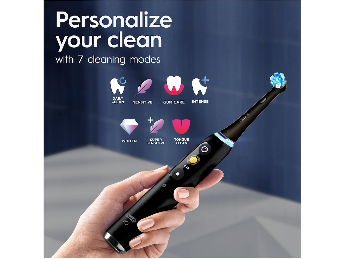 Oral-B iO 9 Duo elektriske tandbørster (sort & lys pink) Elektriske tandbørster