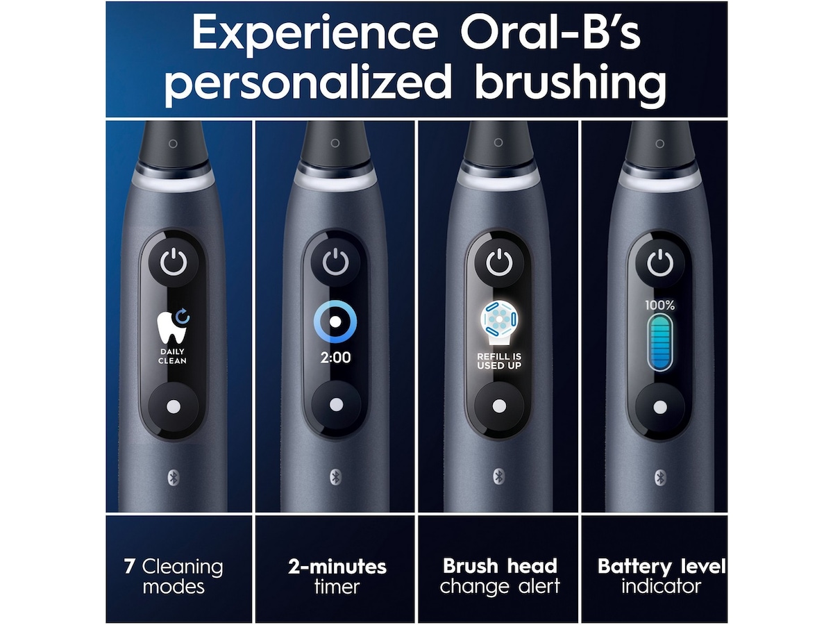 Oral-B iO 9 Duo elektriske tandbørster (sort & lys pink) Elektriske tandbørster