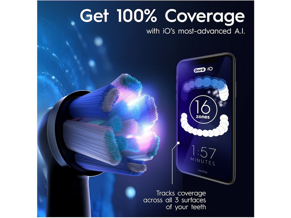 Oral-B iO 9 Duo elektriske tandbørster (sort & lys pink) Elektriske tandbørster