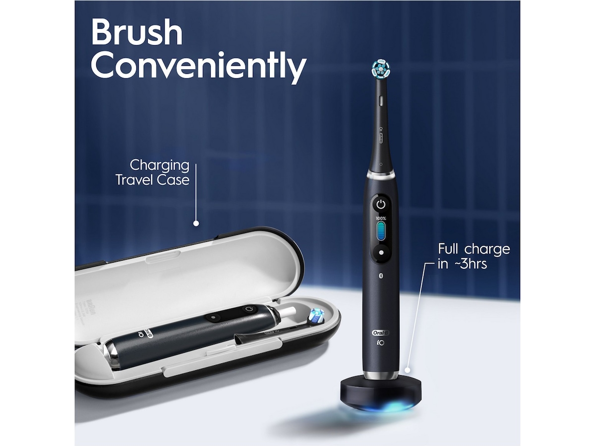Oral-B iO 9 Duo elektriske tandbørster (sort & lys pink) Elektriske tandbørster