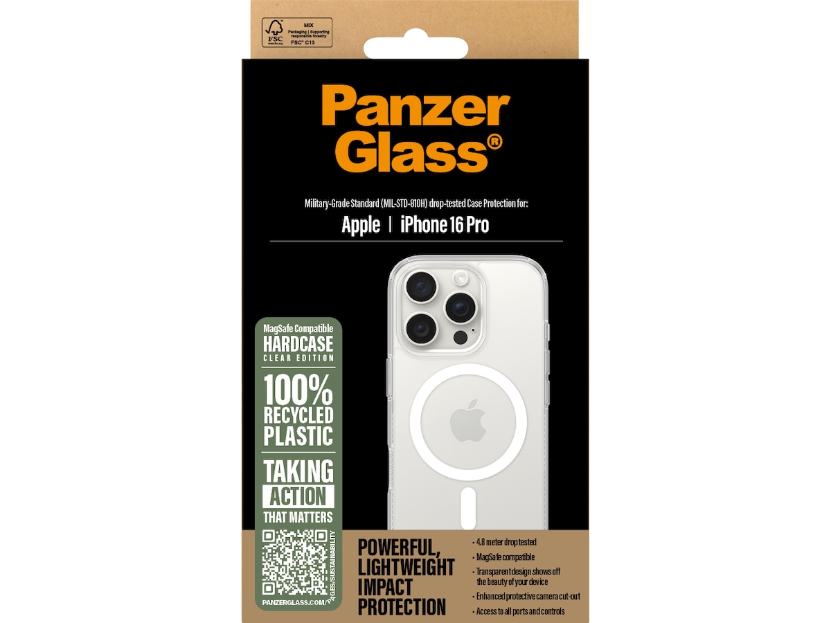 PanzerGlass iPhone 16 Pro HardCase cover (gennemsigtig) Mobilcover