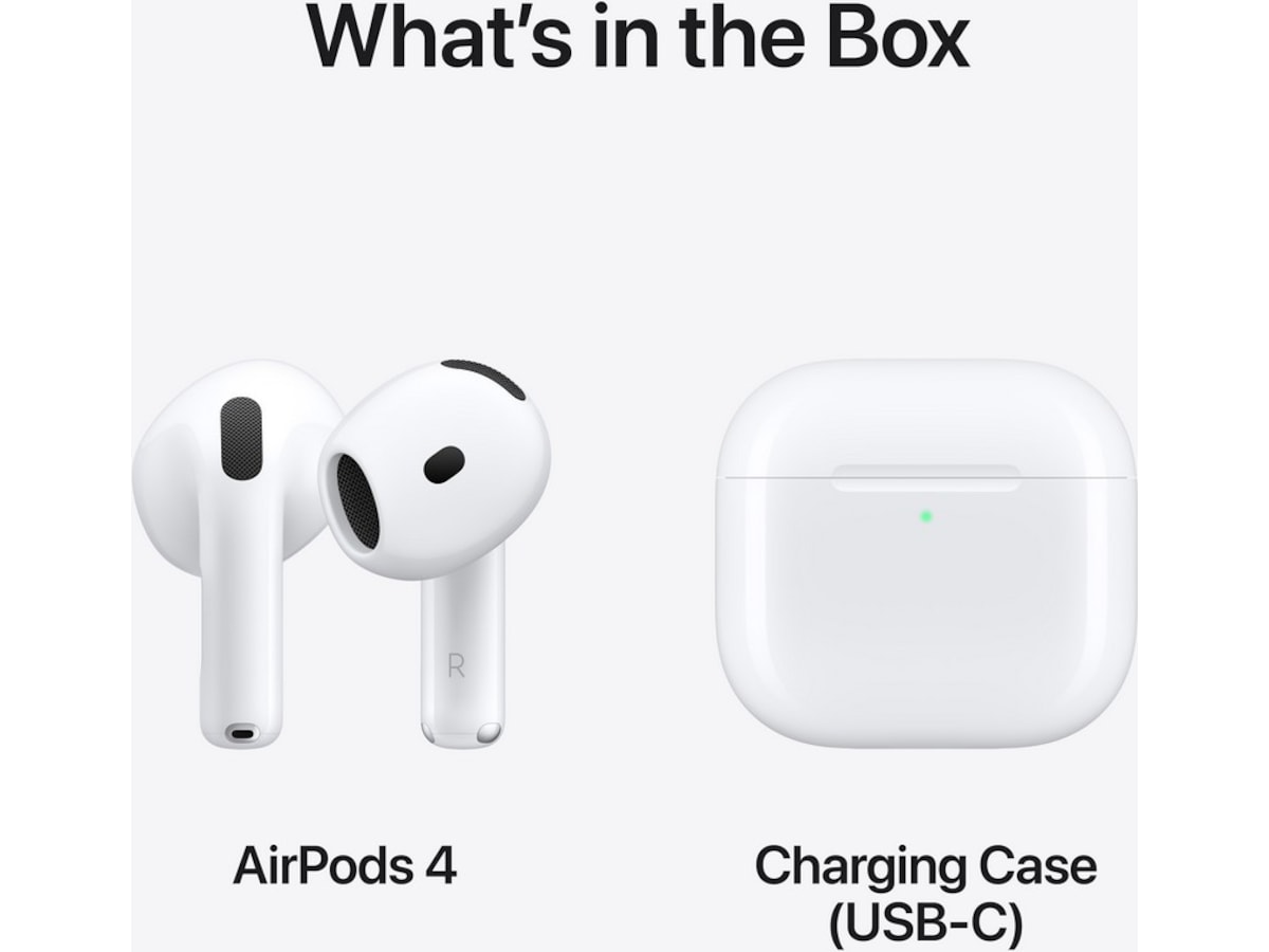 Apple AirPods 4 Trådløse høretelefoner, Earbuds (hvid) In-ear høretelefoner