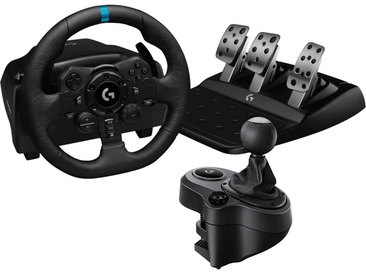 Logitech G923 og Driving Force Shifter Bundle PS/PC Rat og pedaler