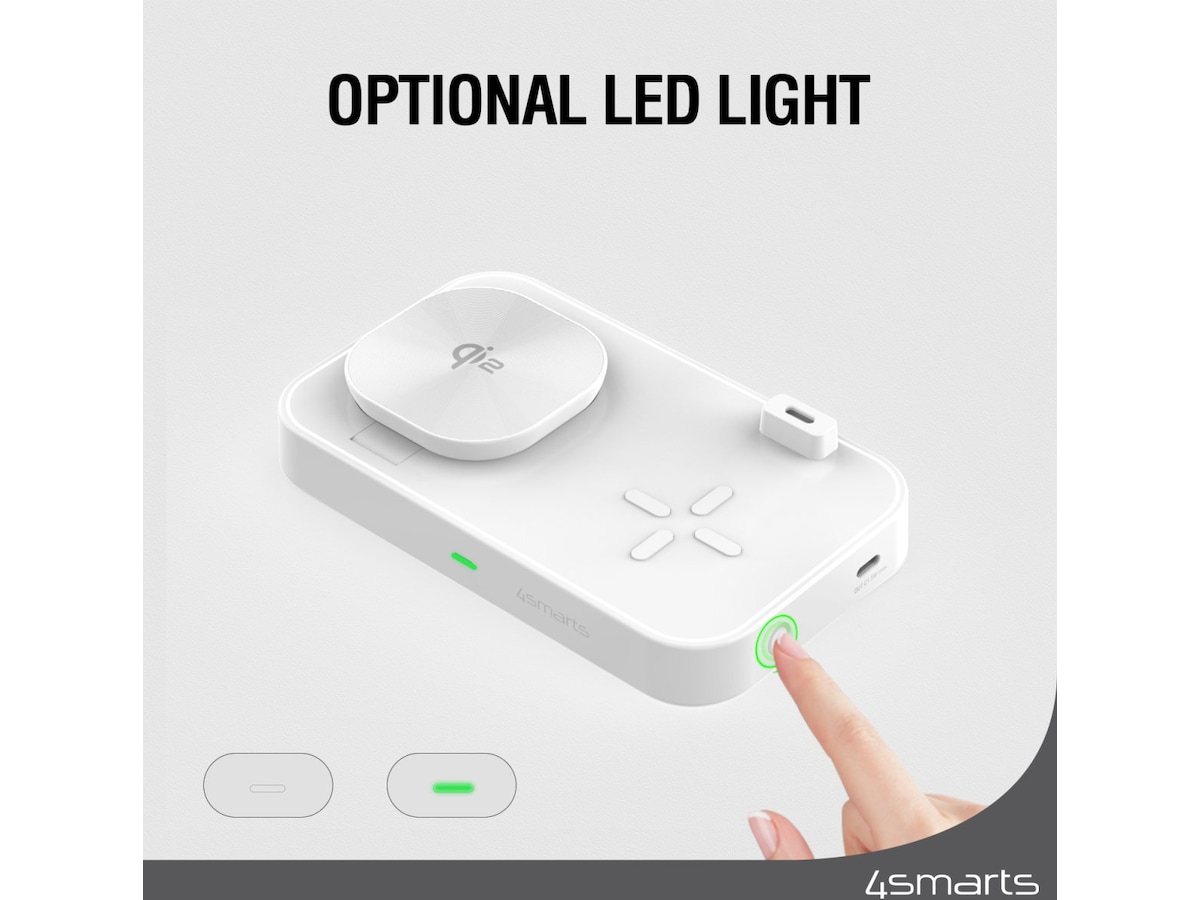 4smarts Qi2 Charging Station Trident (hvid) Mobilopladere