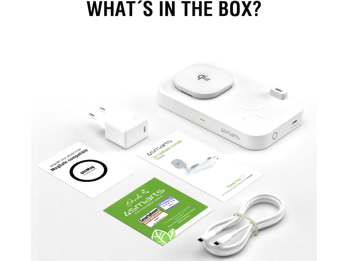 4smarts Qi2 Charging Station Trident (hvid) Mobilopladere