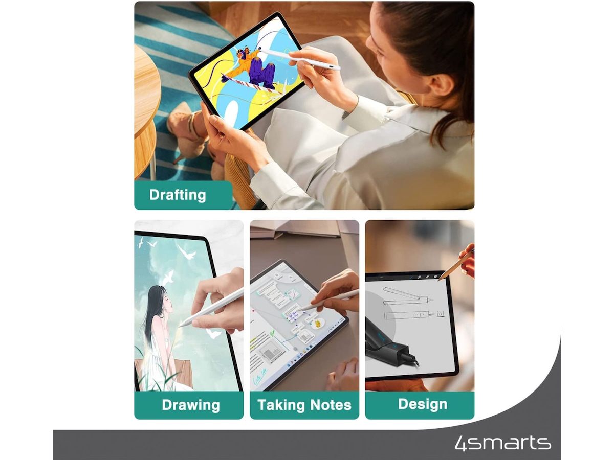 4smarts Pencil Pro 3 iPad stylus (hvid) Tastatur og stylus