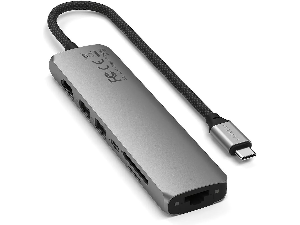 Satechi 7-i-1 Slim Multiport docking (space grey) Dockingstation og USB-hub