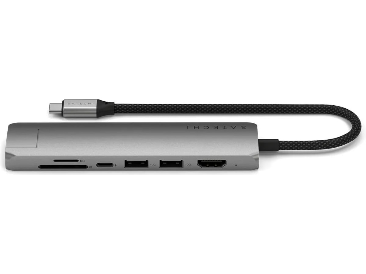 Satechi 7-i-1 Slim Multiport docking (space grey) Dockingstation og USB-hub