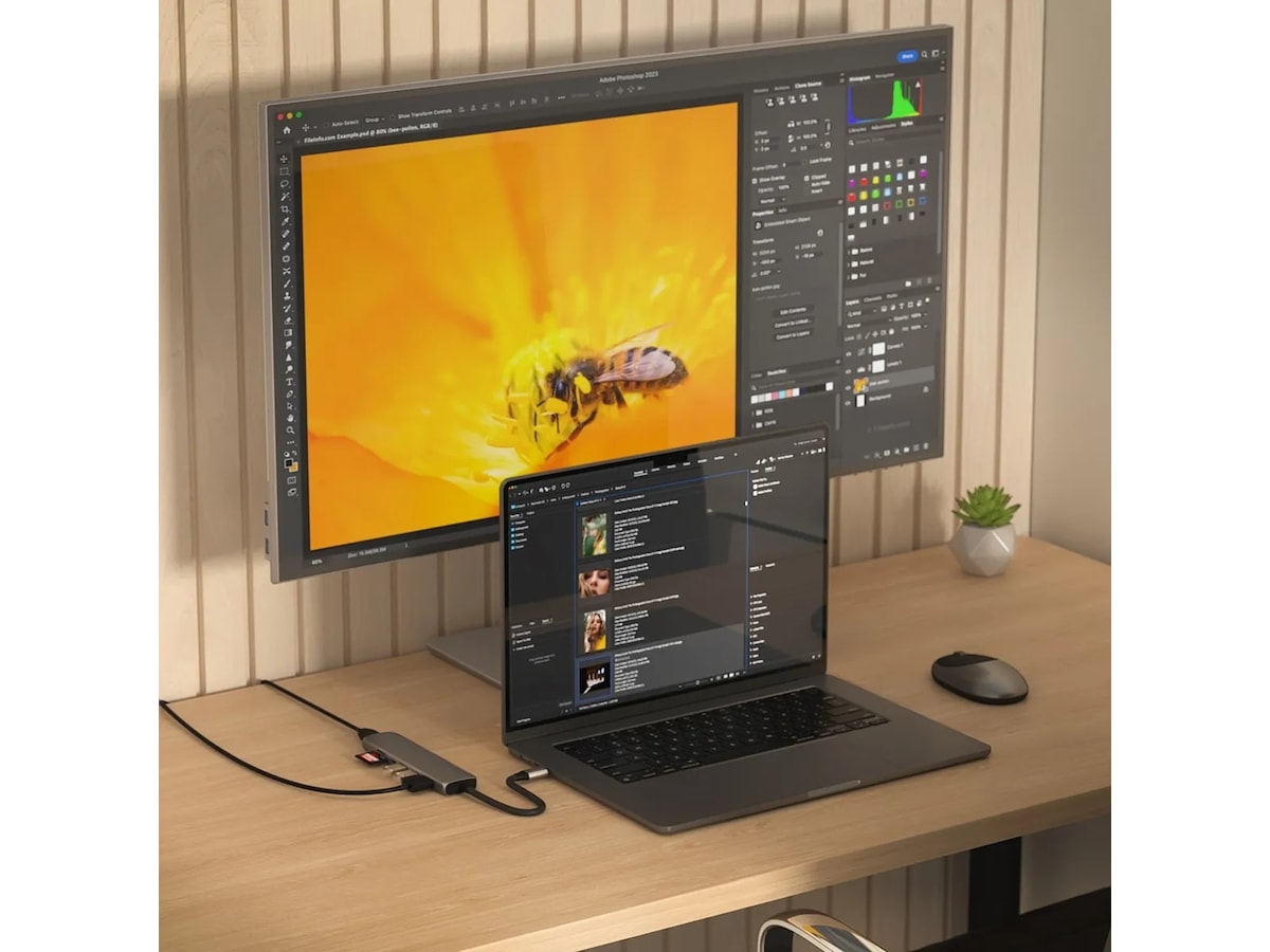 Satechi 7-i-1 Slim Multiport docking (space grey) Dockingstation og USB-hub