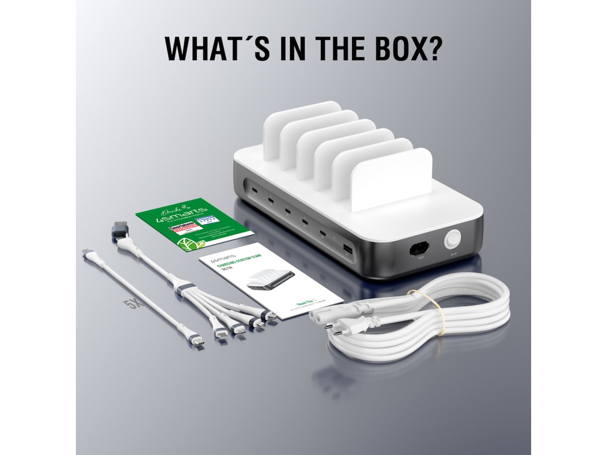 4smarts Team 100W Opladestation (space grey) Ladestation