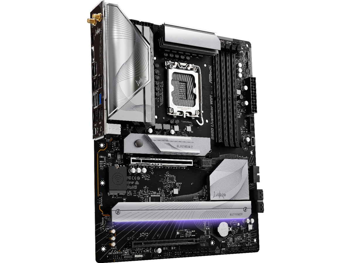 Asrock b860 livemixer wifi | lga 1851 | ddr5 | atx | matična plošča 1 Asrock b860 livemixer wifi bundkort - intel socket - komponentko