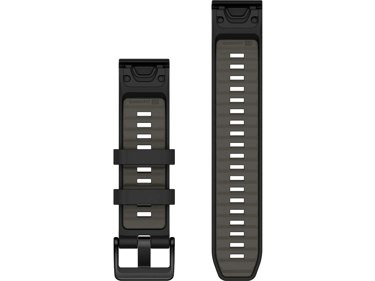 Garmin QuickFit Silikonerem 22mm (sort/grå) Rem