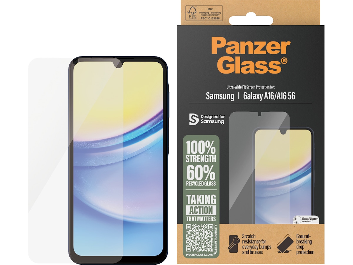 PanzerGlass Galaxy A16/A16 5G Skærmbeskytter Skærmbeskyttelse mobiltelefon
