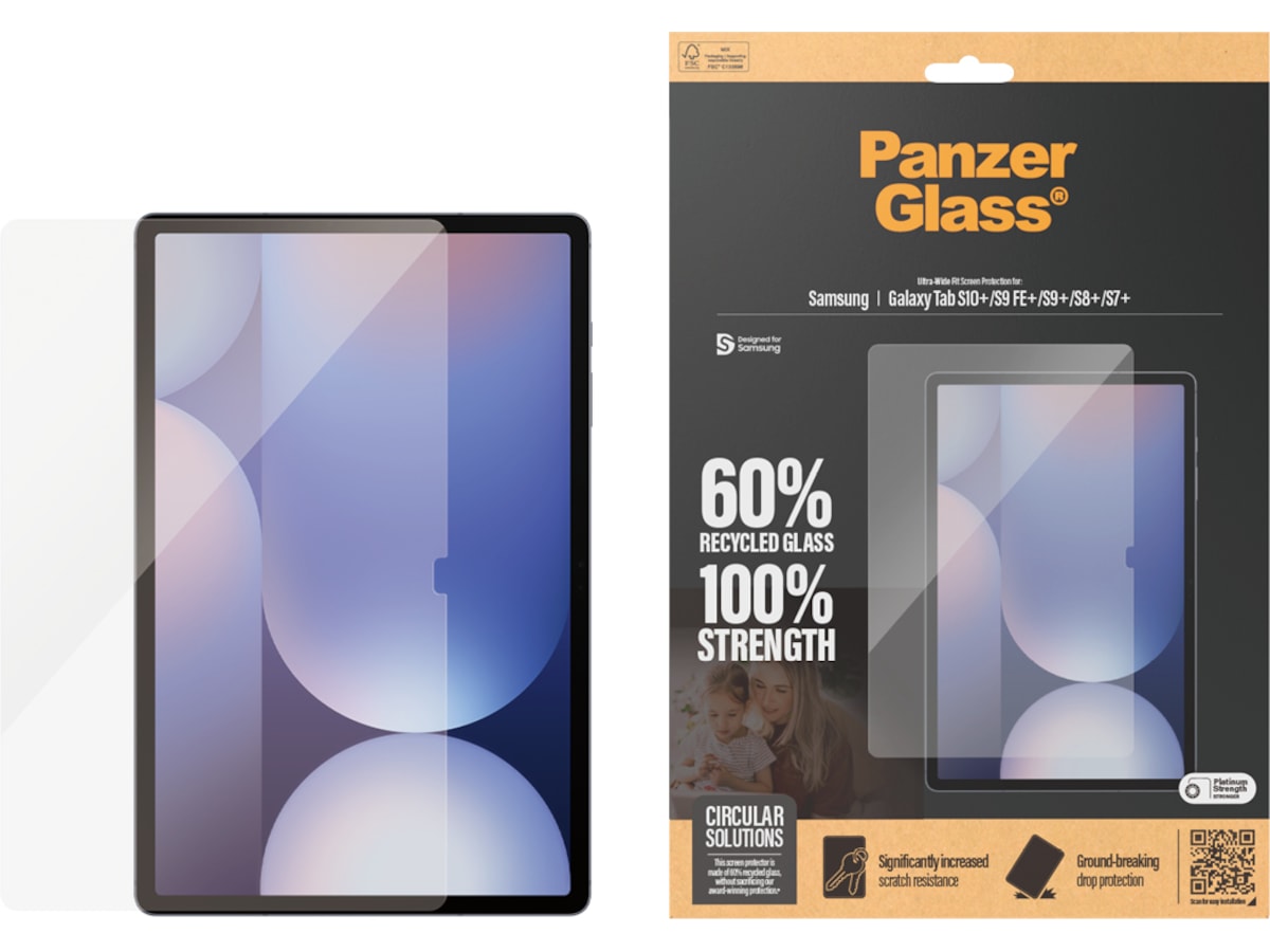 PanzerGlass Galaxy Tab S7+/S8+/S9+/S9 FE+/S10+ Skærmbeskytter Skærmbeskyttelse tablet