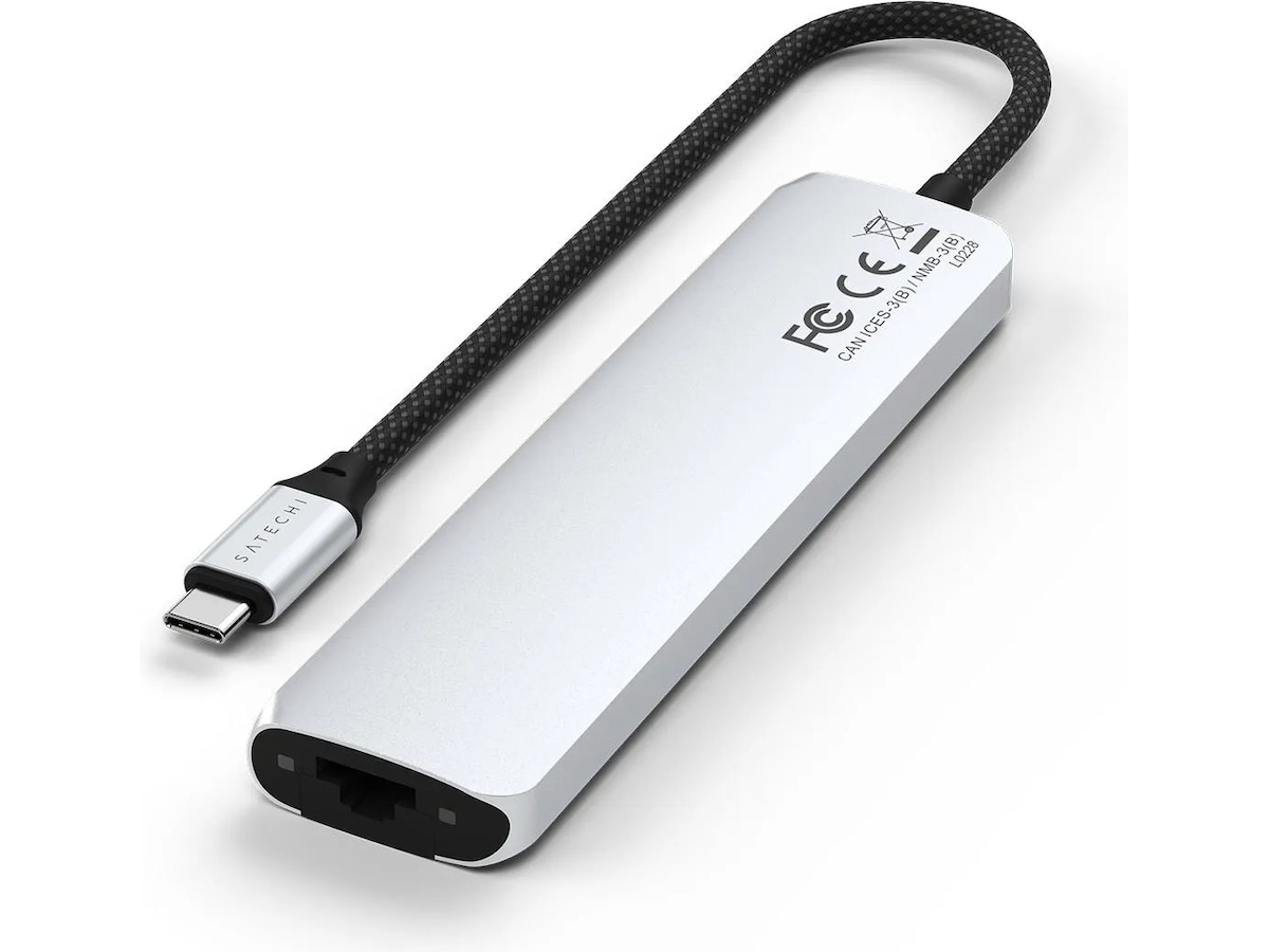 Satechi 7-i-1 Slim Multiport docking (sølv) Dockingstation og USB-hub