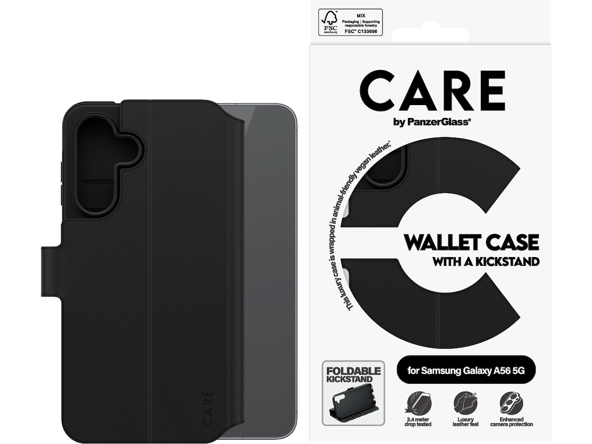 PanzerGlass CARE Galaxy A56 5G Feature wallet cover (sort) Mobilcover